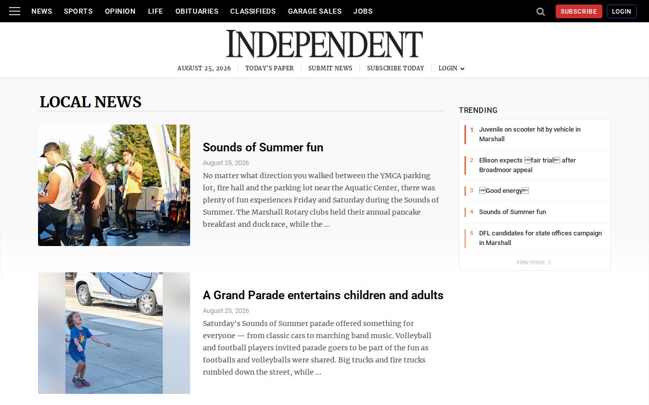 Murray County crime news reference from Marshall Independent local coverage